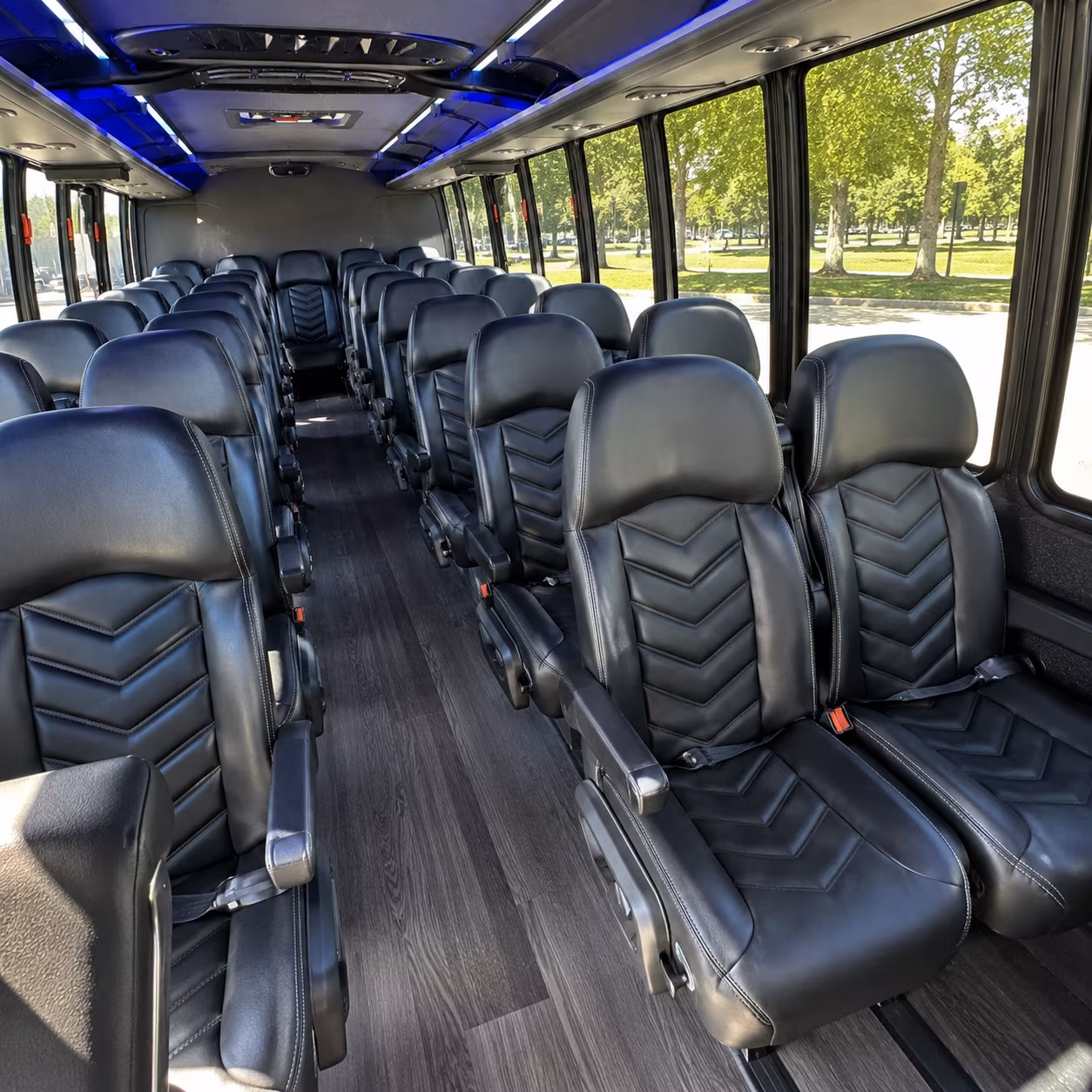 south gate event transportation on a private charter bus